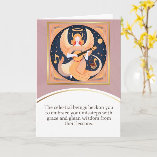 angel message egypt  happy birthday カード (黄色い花)