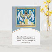 angel message egypt  happy birthday カード (黄色い花)