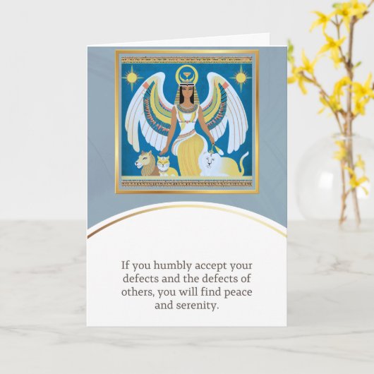 angel message egypt  happy birthday カード (黄色い花)