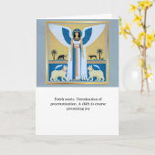 angel message egypt  happy birthday カード (黄色い花)