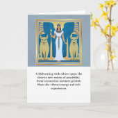 angel message egypt  happy birthday カード (黄色い花)