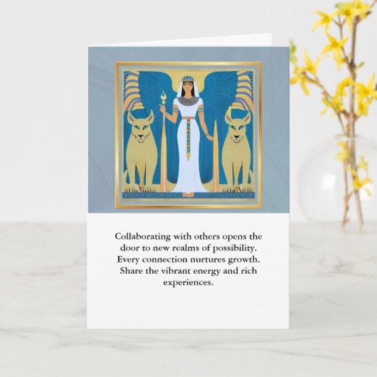 angel message egypt happy birthday カード (黄色い花)