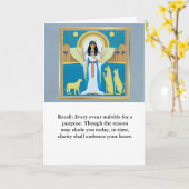 angel message egypt  happy birthday カード (黄色い花)