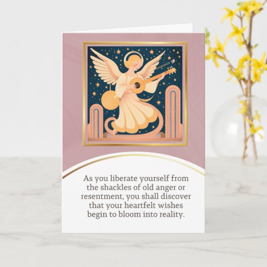 angel message egypt happy birthday カード (黄色い花)