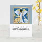 angel message egypt  happy birthday カード (黄色い花)