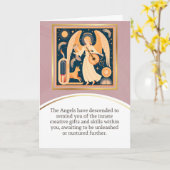 angel message egypt  happy birthday カード (黄色い花)