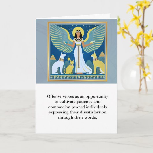 angel message egypt  happy birthday カード (黄色い花)