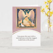 angel message egypt  happy birthday カード (黄色い花)