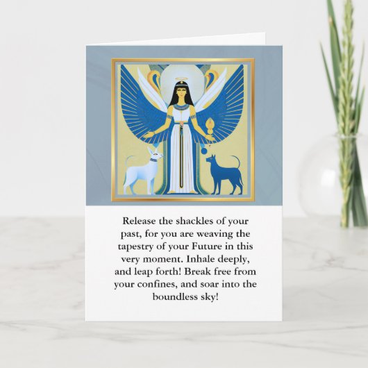 angel message egypt  happy birthday カード (正面)