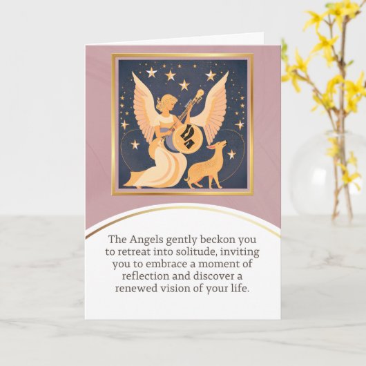 angel message egypt  happy birthday カード (黄色い花)