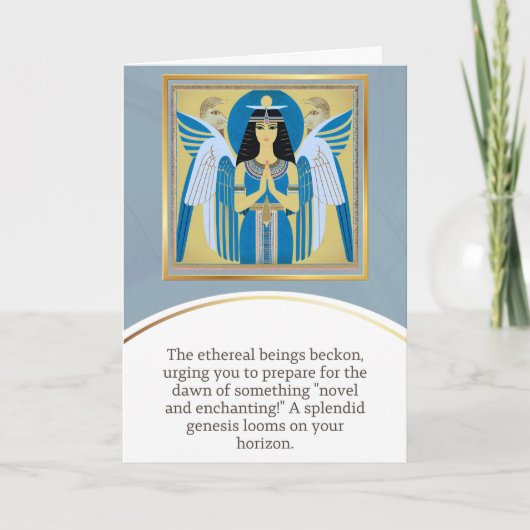 angel message egypt  happy birthday カード (正面)