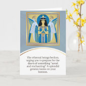 angel message egypt  happy birthday カード (黄色い花)