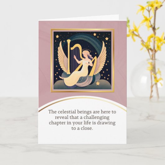 angel message egypt  happy birthday カード (黄色い花)