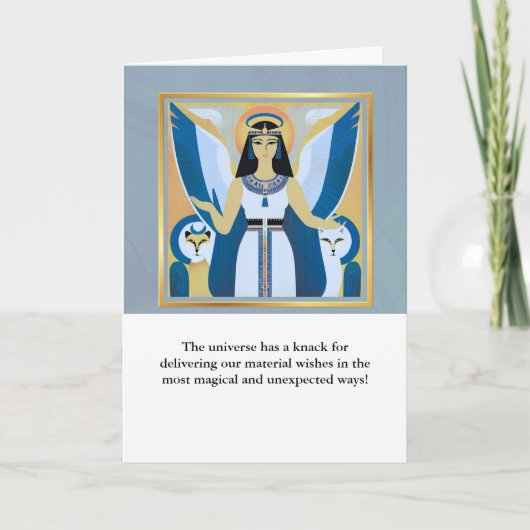 angel message egypt  happy birthday カード (正面)