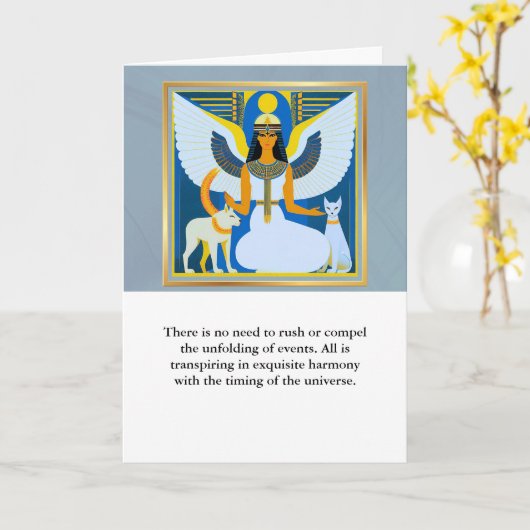 angel message egypt  happy birthday カード (黄色い花)