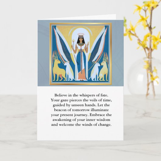 angel message egypt happy birthday カード (黄色い花)