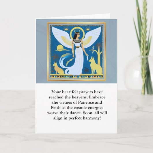 angel message egypt  happy birthday カード (正面)