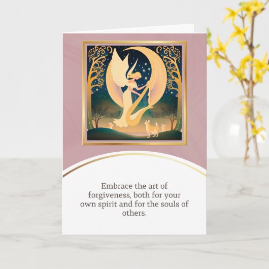 angel message egypt  happy birthday カード (黄色い花)