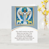 angel message egypt  happy birthday カード (黄色い花)