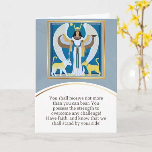 angel message egypt  happy birthday カード (黄色い花)