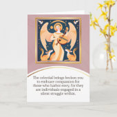 angel message egypt  happy birthday カード (黄色い花)