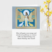 angel message egypt  happy birthday カード (黄色い花)