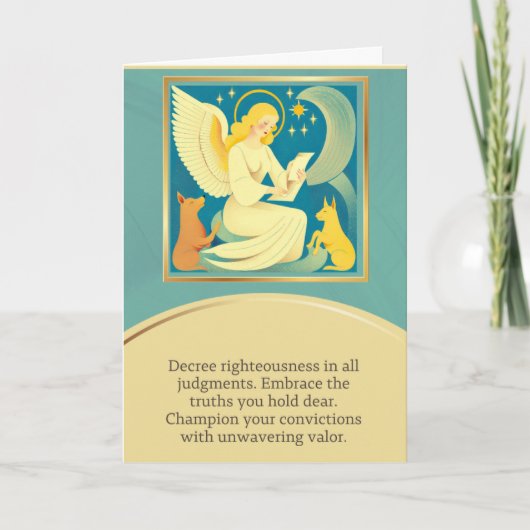 angel message happy birthday カード (正面)