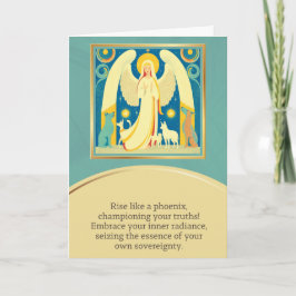 angel message happy birthday カード