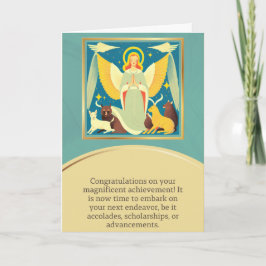 angel message happy birthday カード