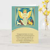 angel message happy birthday カード (黄色い花)