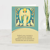 angel message happy birthday カード (正面)