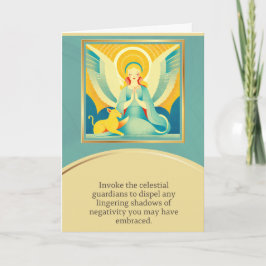 angel message happy birthday カード