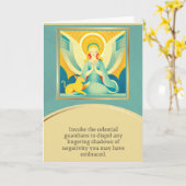 angel message happy birthday カード (黄色い花)