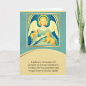 angel message happy birthday カード (正面)