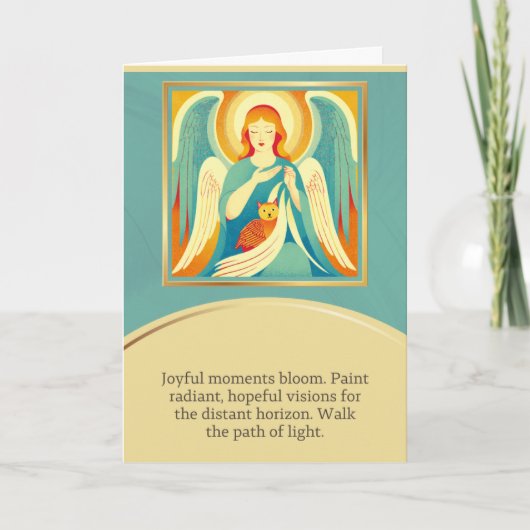 angel message happy birthday カード (正面)