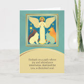 angel message happy birthday カード (正面)