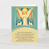 angel message happy birthday カード (正面)