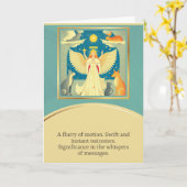 angel message happy birthday カード (黄色い花)