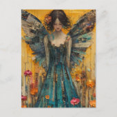 Angel Mixed Media Collage ポストカード (正面)