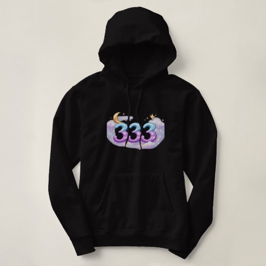 Angel Number 333 Spiritual Hoodie – Manifestation パーカ (デザイン正面)