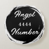 Angel Number "4444" Double Sided  ラウンドクッション (正面)