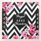 Angel Numberr "4444"  ガラスコースター (正面)
