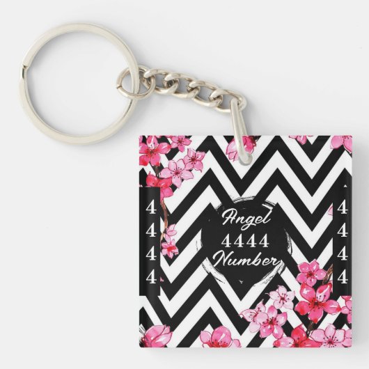 Angel Numberr "4444"  キーホルダー (正面)