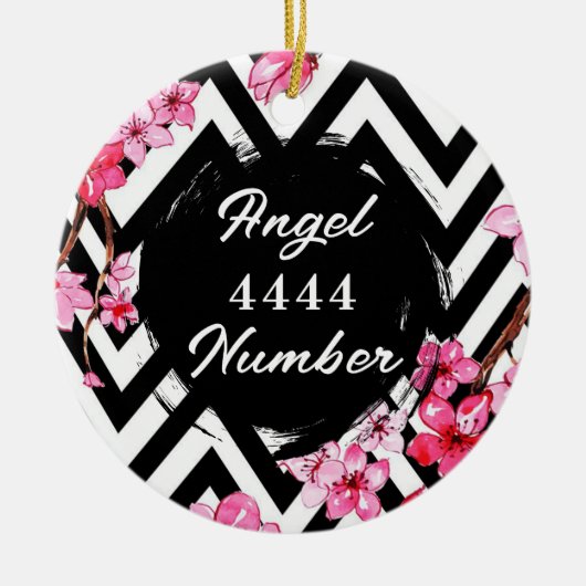 Angel Numberr "4444"  セラミックオーナメント (正面)
