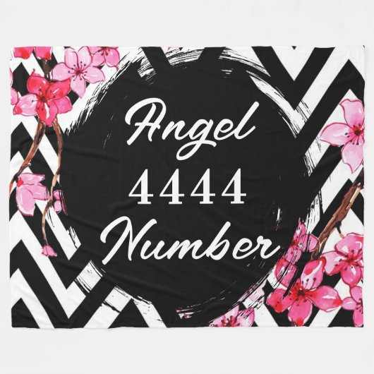 Angel Numberr "4444"  フリースブランケット (正面(横))