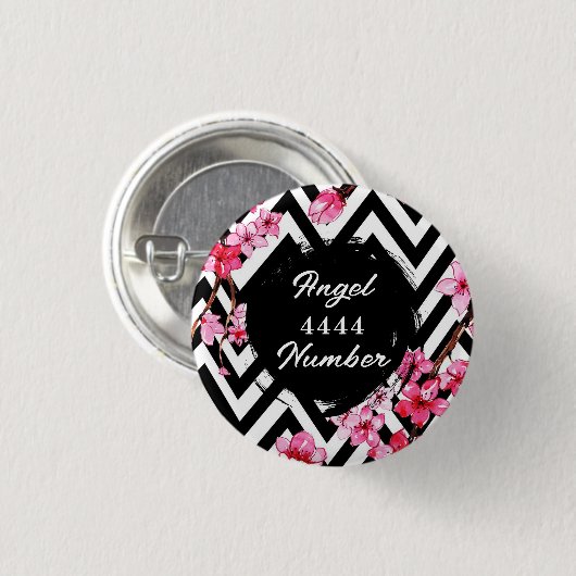 Angel Numberr "4444" 缶バッジ (正面&裏面)