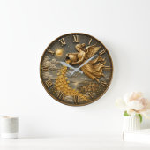 Angel of Abundance Prosperity & Wealth Gift ラージ壁時計 (ホーム)