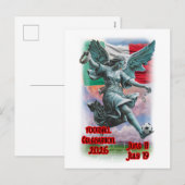 Angel of Independence Celebrates Football on a シーズンポストカード (正面/裏面)