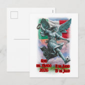 Angel of Independence playing Soccer on a シーズンポストカード (正面/裏面)