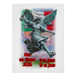 Angel of Independence playing Soccer on a  ポスター